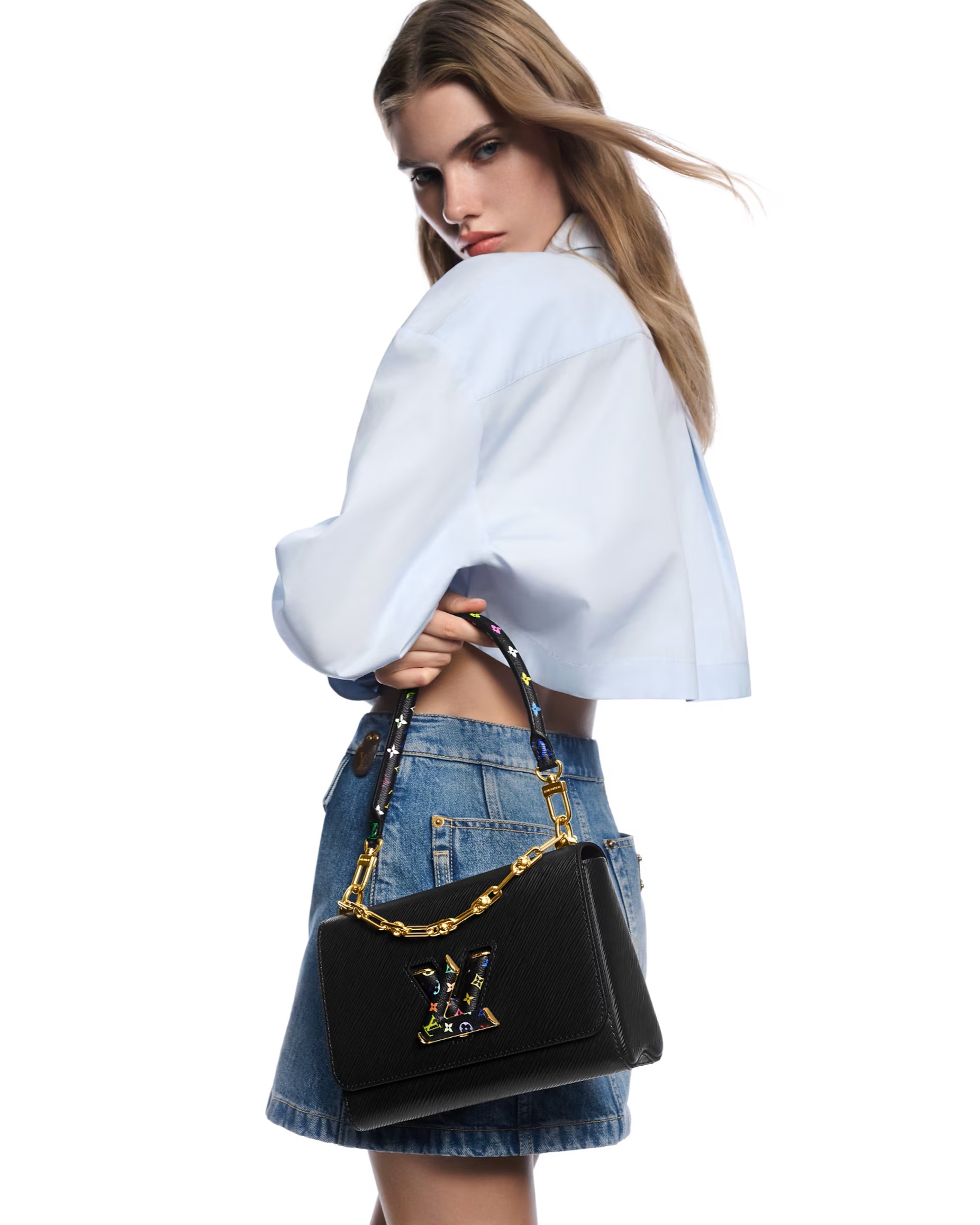 Túi đeo chéo Louis Vuitton LV x TM Twist MM Slim Black 8